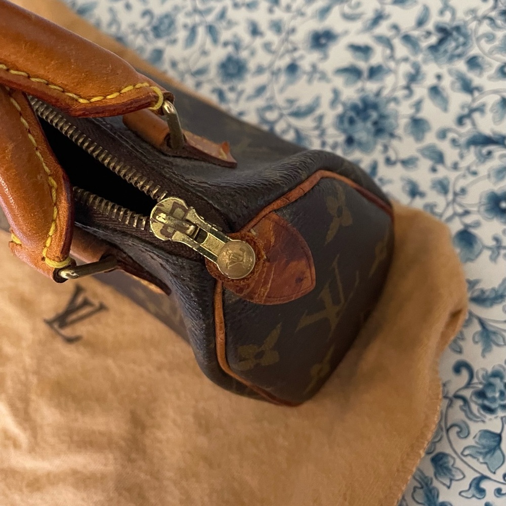 Authentic Vintage Louis Vuitton Nano Speedy Bag in Brown Monogram - Picture 3 of 12